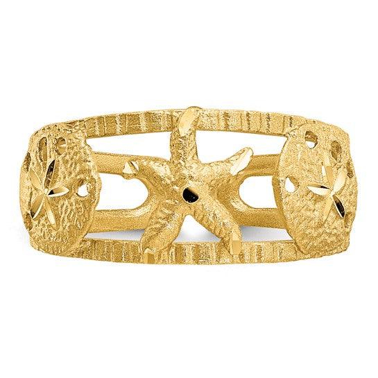 14k Starfish Toe Ring - Seattle Gold Grillz