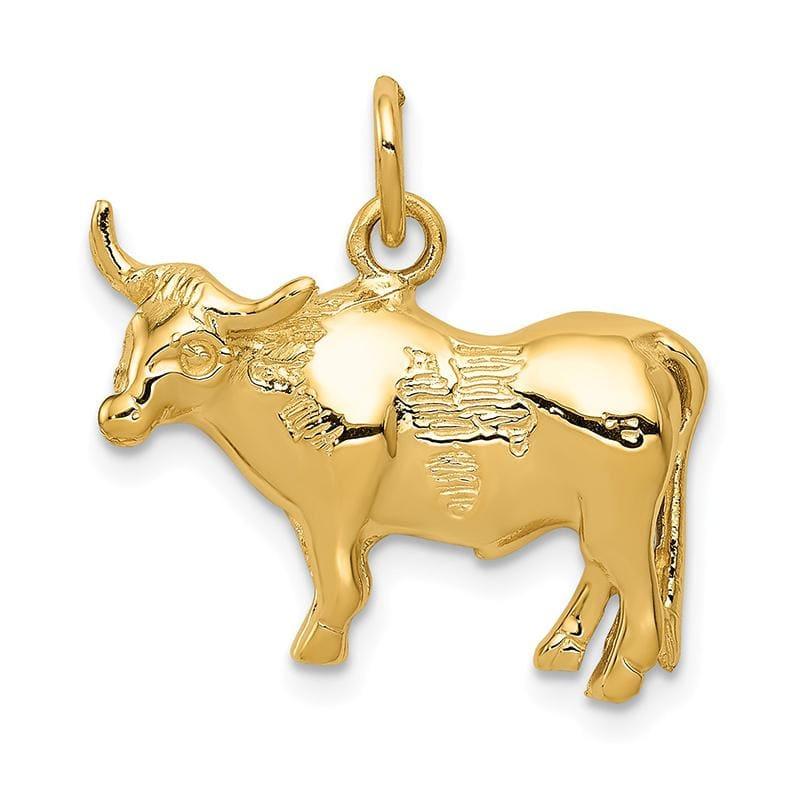 14k Steer Pendant - Seattle Gold Grillz