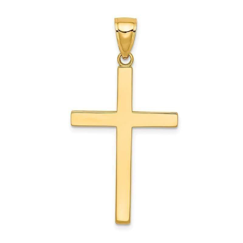 14K Stick Cross Pendant. Weight: 2.07, Length: 38, Width: 20 - Seattle Gold Grillz