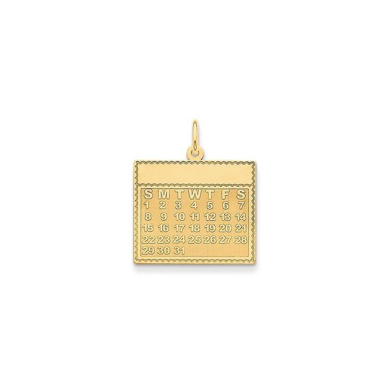 14k Sunday the First Day Calendar Pendant - Seattle Gold Grillz