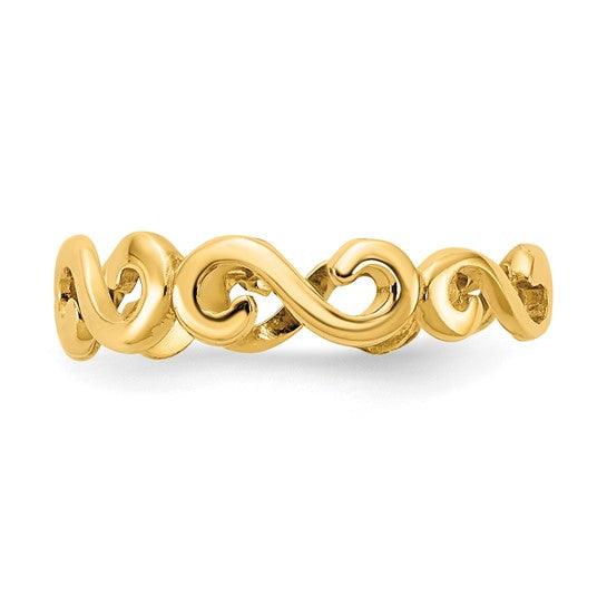 14k Swirl Toe Ring - Seattle Gold Grillz