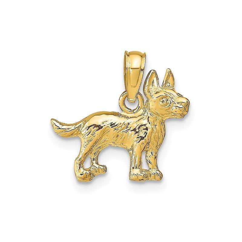 14k Terrier Dog Pendant - Seattle Gold Grillz