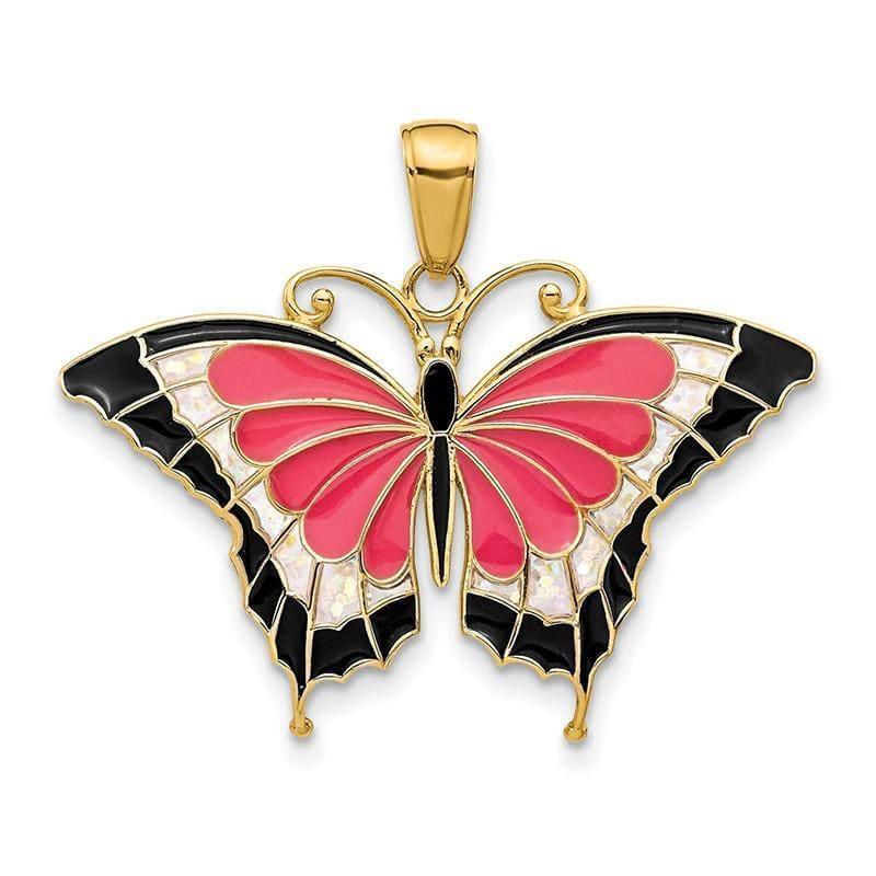 14K Translucent Acrylic Butterfly Pendant - Seattle Gold Grillz