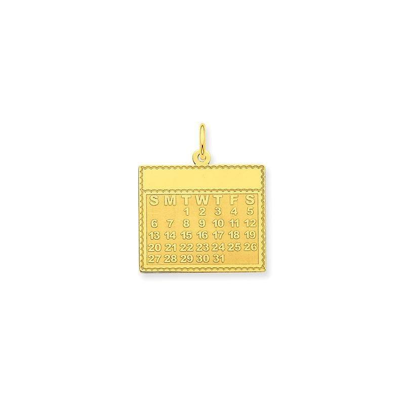 14k Tuesday the First Day Calendar Pendant - Seattle Gold Grillz