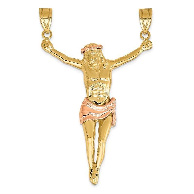 14k Two-tone Corpus Pendant. Weight: 9.25, Length: 61, Width: 42 - Seattle Gold Grillz