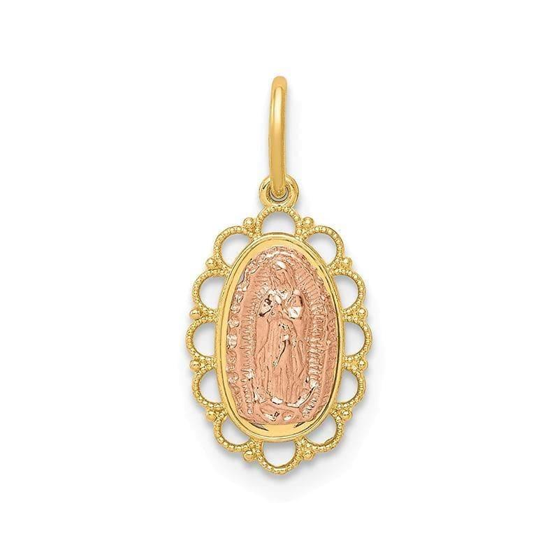 14k Two-tone Guadalupe Pendant - Seattle Gold Grillz