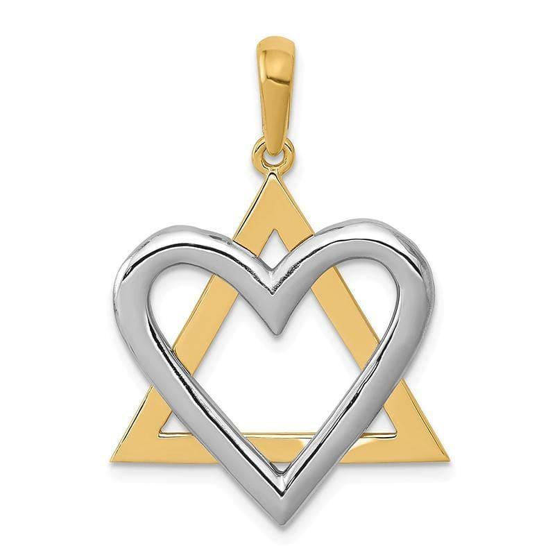 14k Two-tone Pendant. Weight: 3.39, Length: 35, Width: 23 - Seattle Gold Grillz