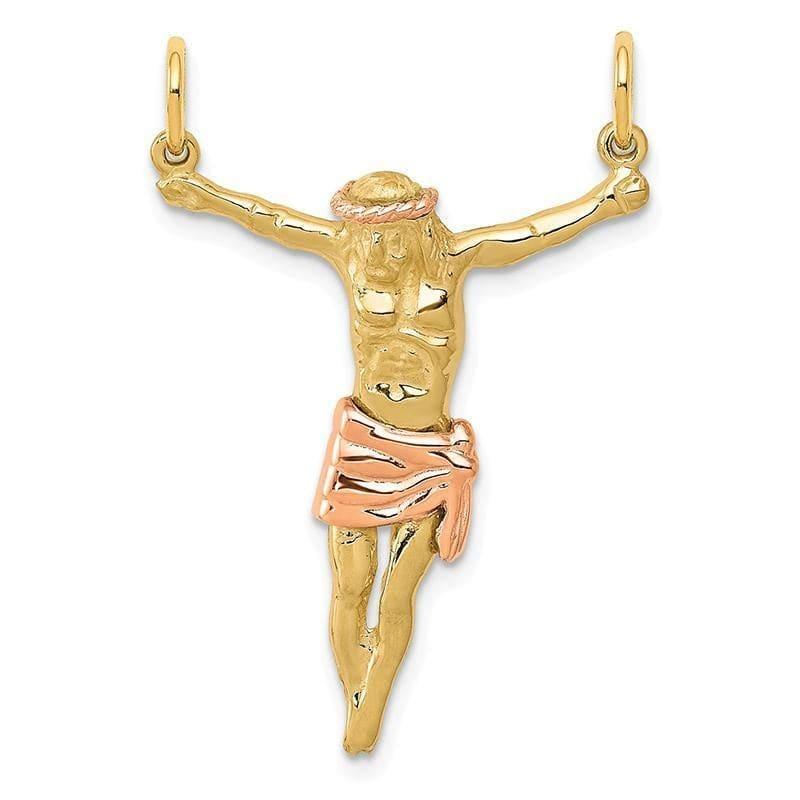 14k Two-tone Rose Corpus Pendant. Weight: 2.29, Length: 34, Width: 23 - Seattle Gold Grillz