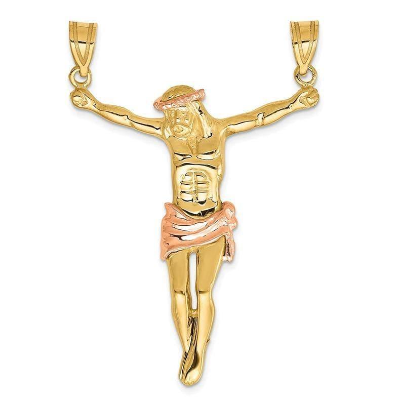 14k Two-tone Rose Corpus Pendant. Weight: 5.16, Length: 51, Width: 37 - Seattle Gold Grillz