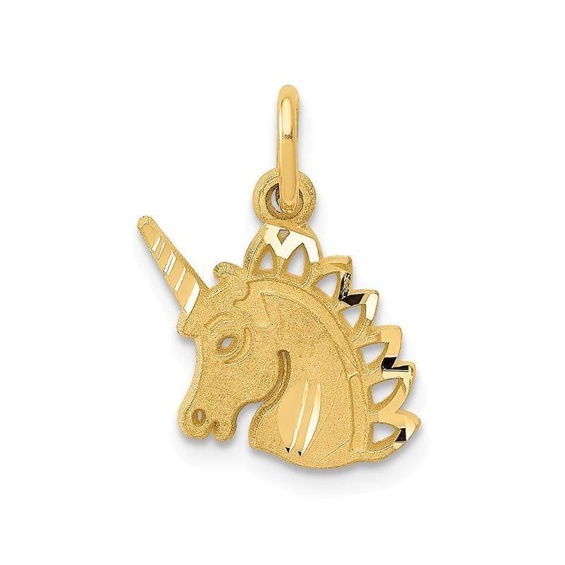 14k Unicorn Charm | Weight: 0.8grams, Length: 16mm, Width: 13mm - Seattle Gold Grillz