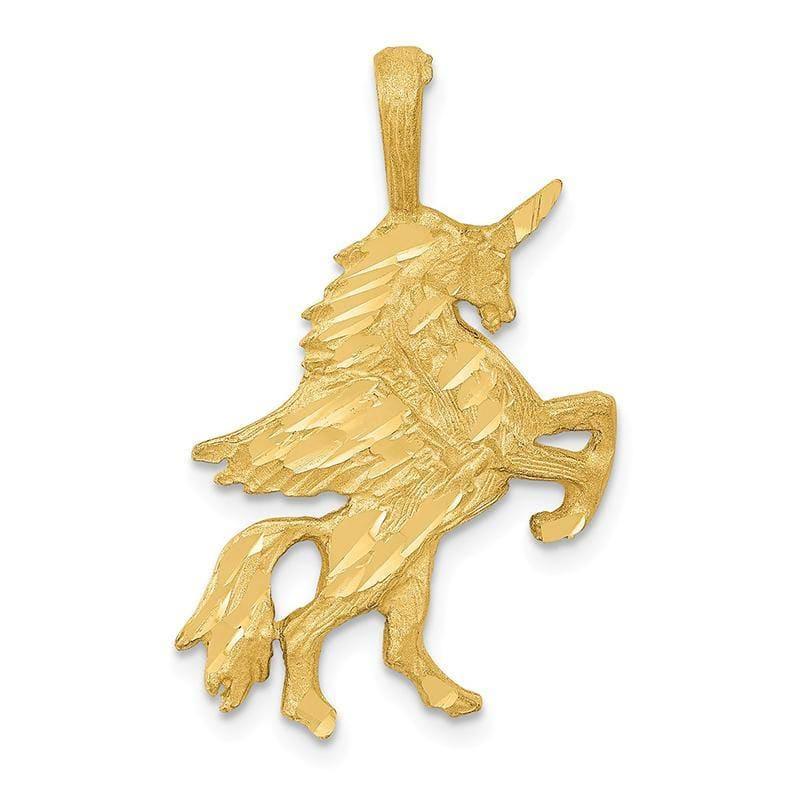 14k Unicorn Charm | Weight: 1.92grams, Length: 28mm, Width: 19mm - Seattle Gold Grillz