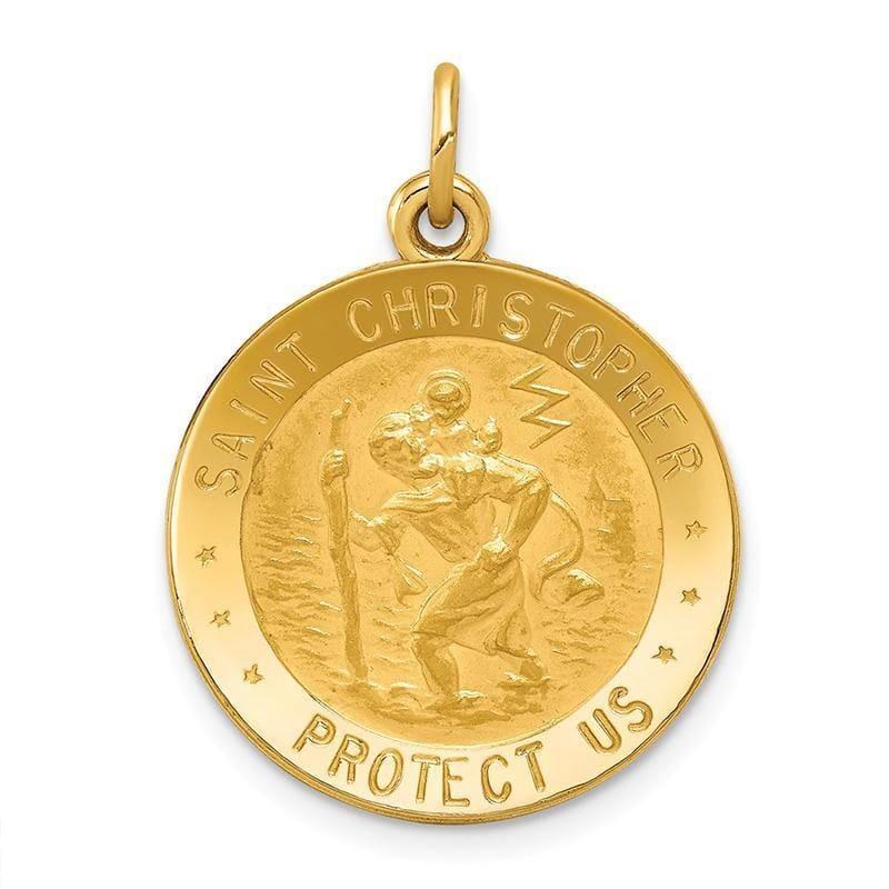14k US Air Force Saint Christopher Medal Pendant - Seattle Gold Grillz