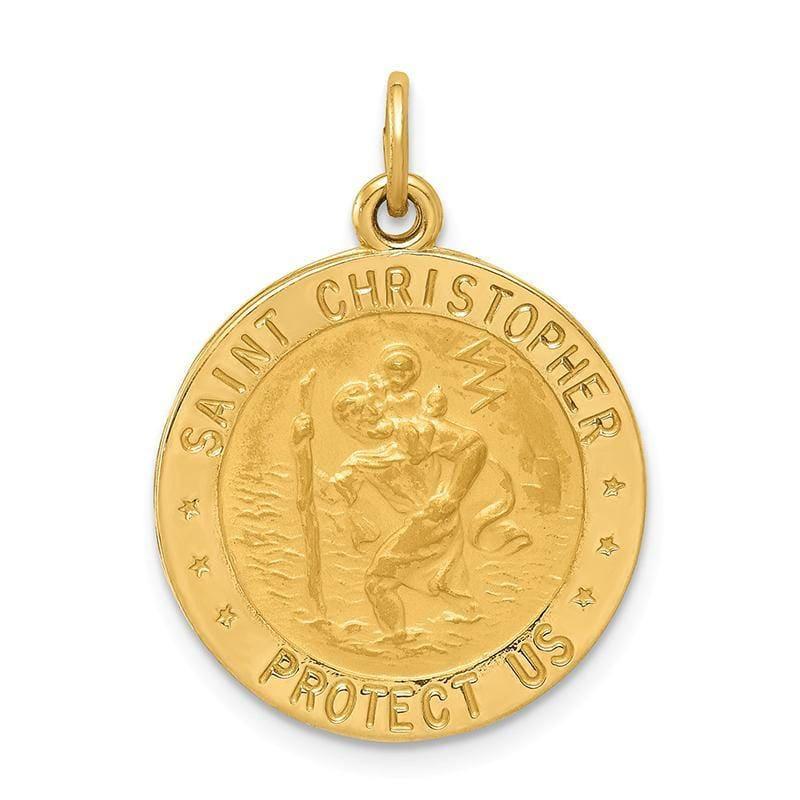 14k US Army Saint Christopher Medal Pendant - Seattle Gold Grillz