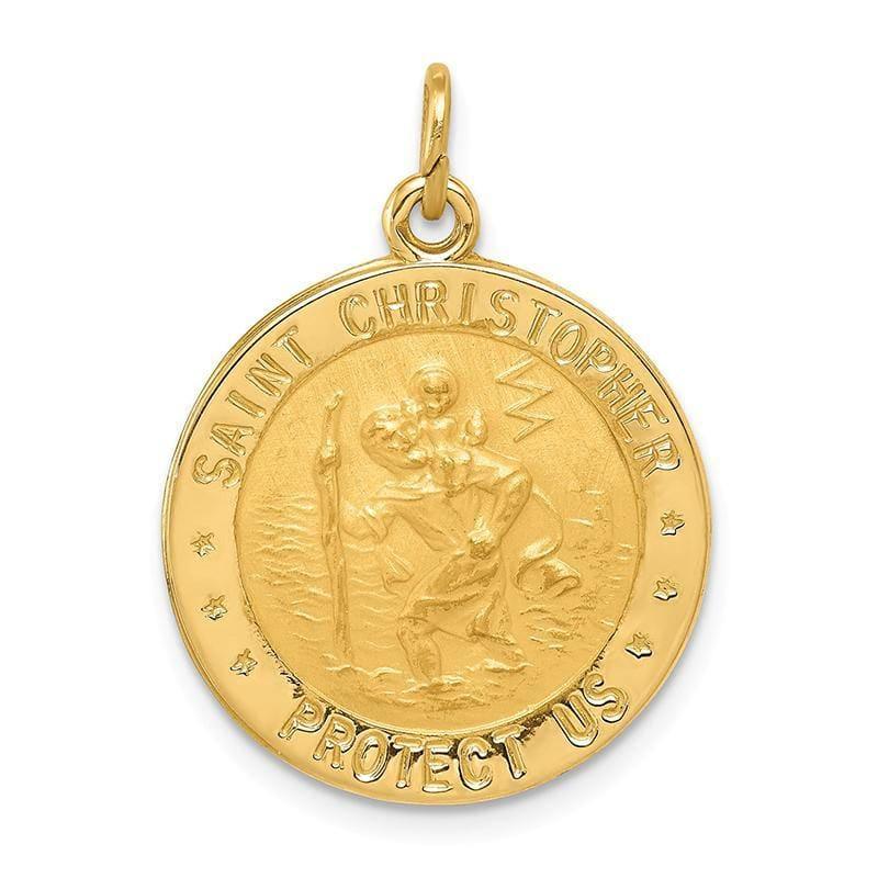14k US Navy Saint Christopher Medal Pendant - Seattle Gold Grillz