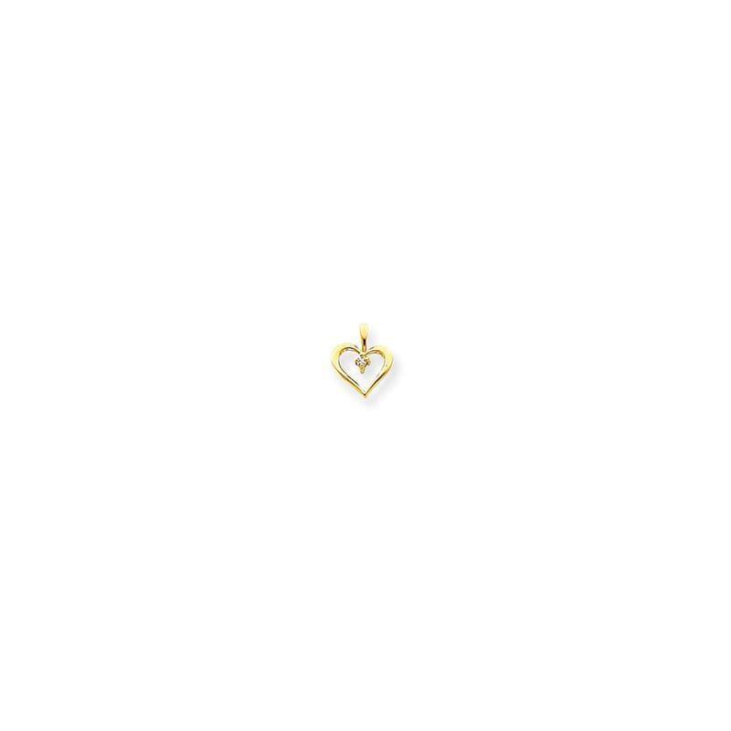 14k VS Diamond heart pendant - Seattle Gold Grillz