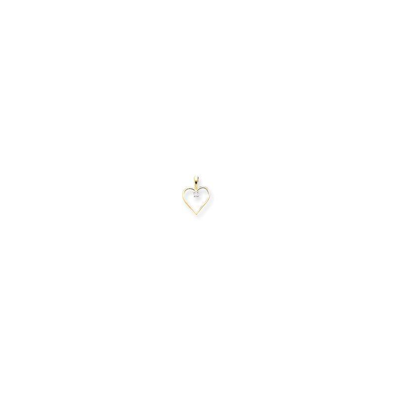 14k VS Diamond heart pendant - Seattle Gold Grillz
