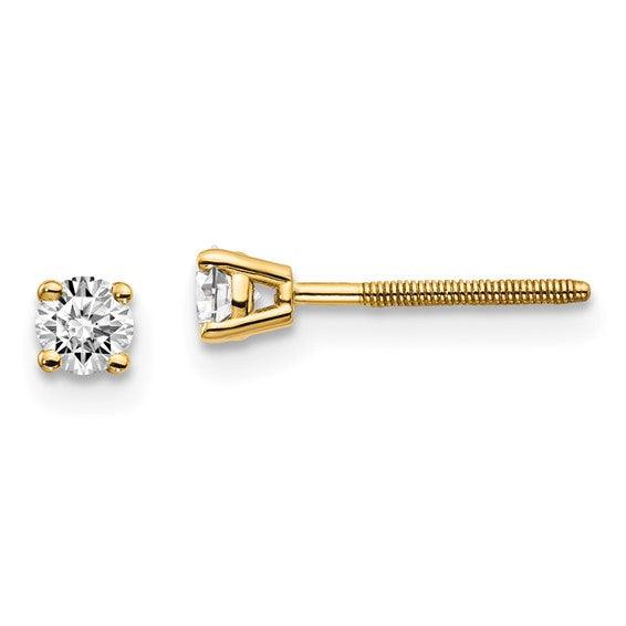 14k VS2 0.25ctw Diamond Stud Earrings - Seattle Gold Grillz