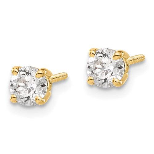 14k VS2 0.60ctw Diamond Stud Earrings - Seattle Gold Grillz