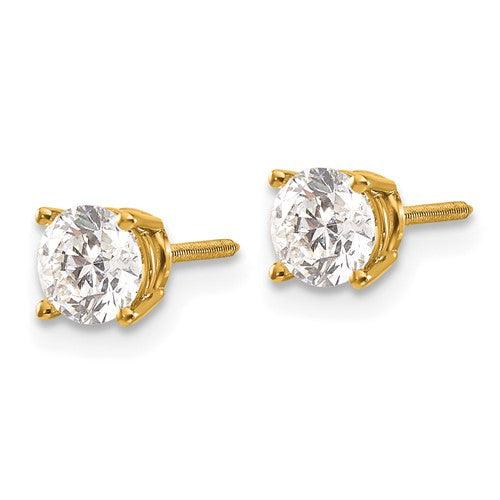 14k VS2 1.00ctw Diamond Stud Earrings - Seattle Gold Grillz