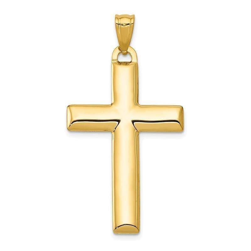 14K w-Rhodium Reversible Cross Pendant - Seattle Gold Grillz