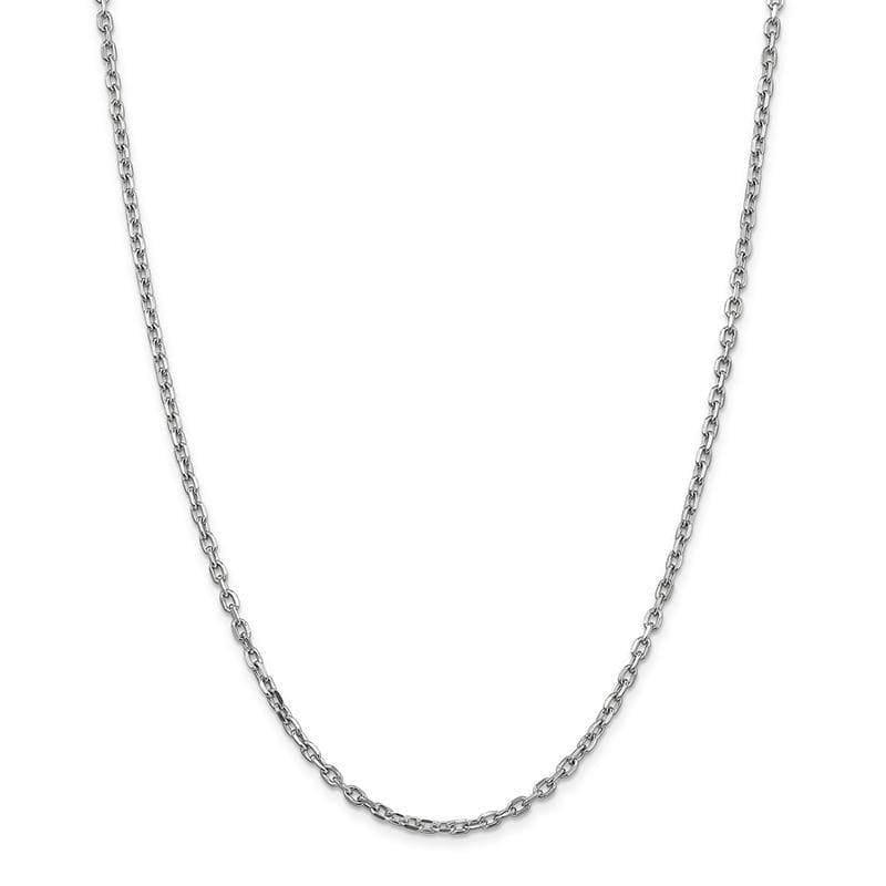 14k WG 3mm D-C Cable Chain - Seattle Gold Grillz
