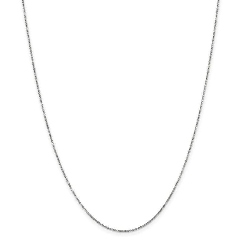 14k WG .9mm Cable Chain. Weight: 0.92, Length: 14", Width: 0.9 - Seattle Gold Grillz