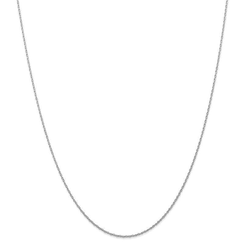 14k White Gold 0.7 mm Carded Cable Rope Chain - Seattle Gold Grillz