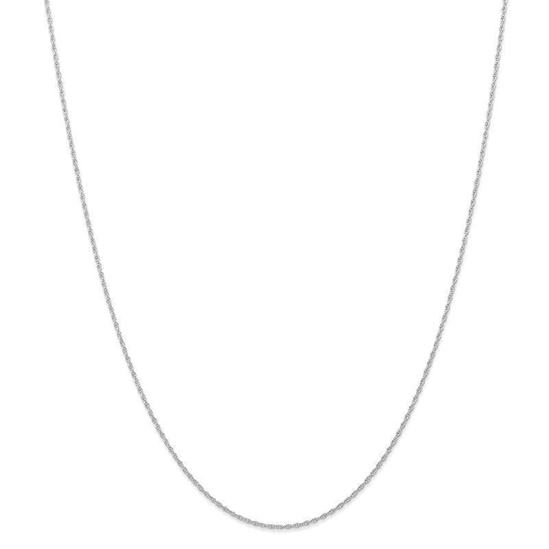 14k White Gold 0.95mm Carded Cable Rope Chain - Seattle Gold Grillz