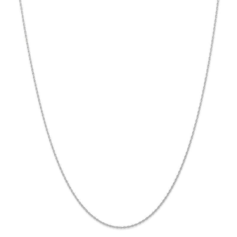 14k White Gold 0.95mm Carded Cable Rope Chain - Seattle Gold Grillz