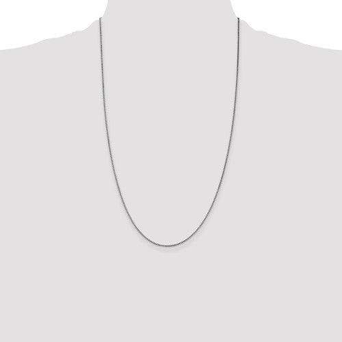 14k White Gold 1.05mm Box Chain - Seattle Gold Grillz