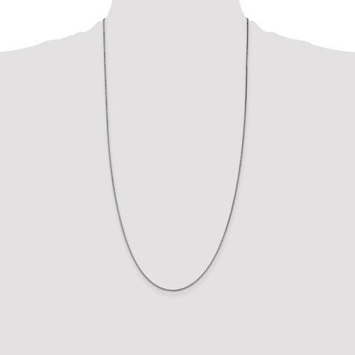 14k White Gold 1.05mm Box Chain - Seattle Gold Grillz