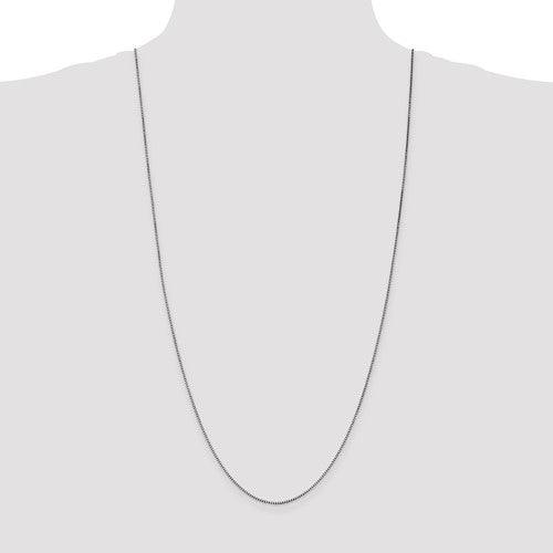14k White Gold 1.05mm Box Chain - Seattle Gold Grillz