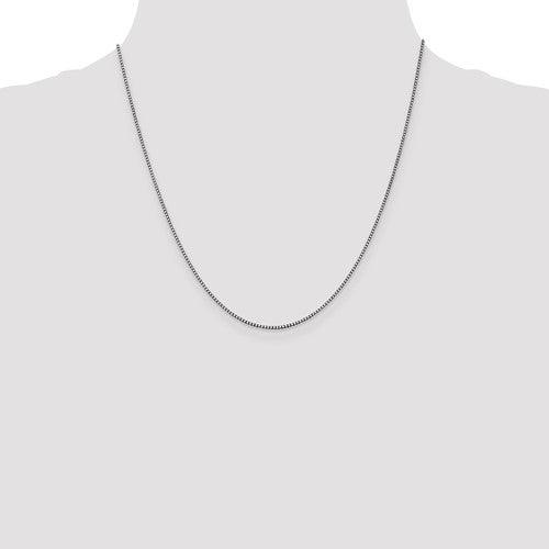 14k White Gold 1.05mm Box Chain - Seattle Gold Grillz