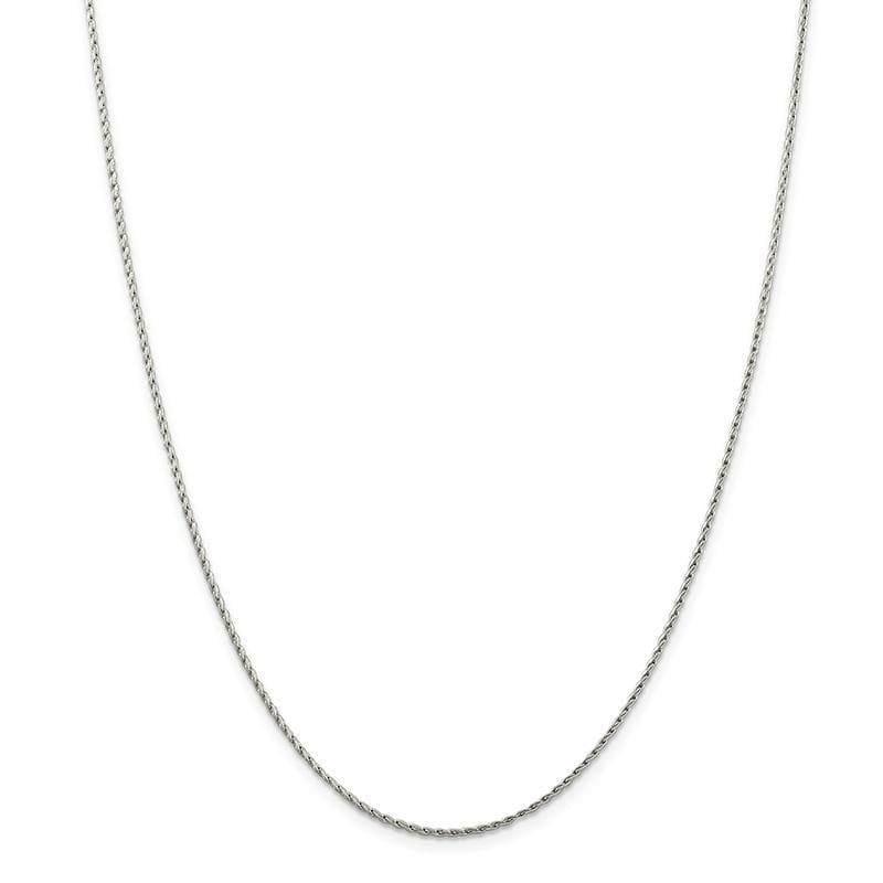 14k White Gold 1.25mm Round Parisian Wheat Chain - Seattle Gold Grillz