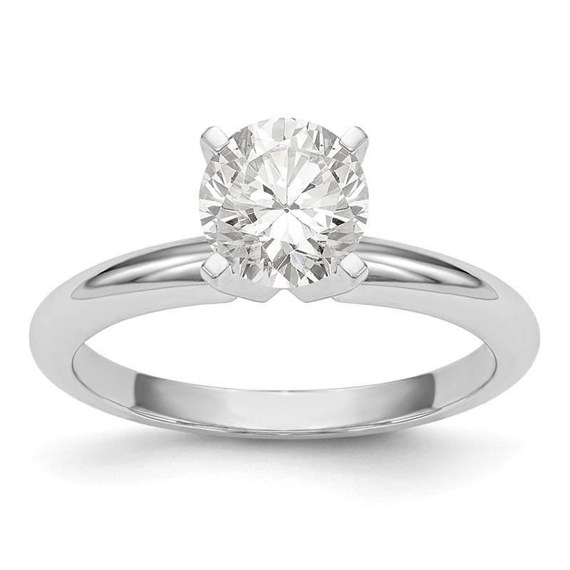 14k White Gold 1-2ct. Heavy-Weight 4-Prong Solitaire Mounting - Seattle Gold Grillz