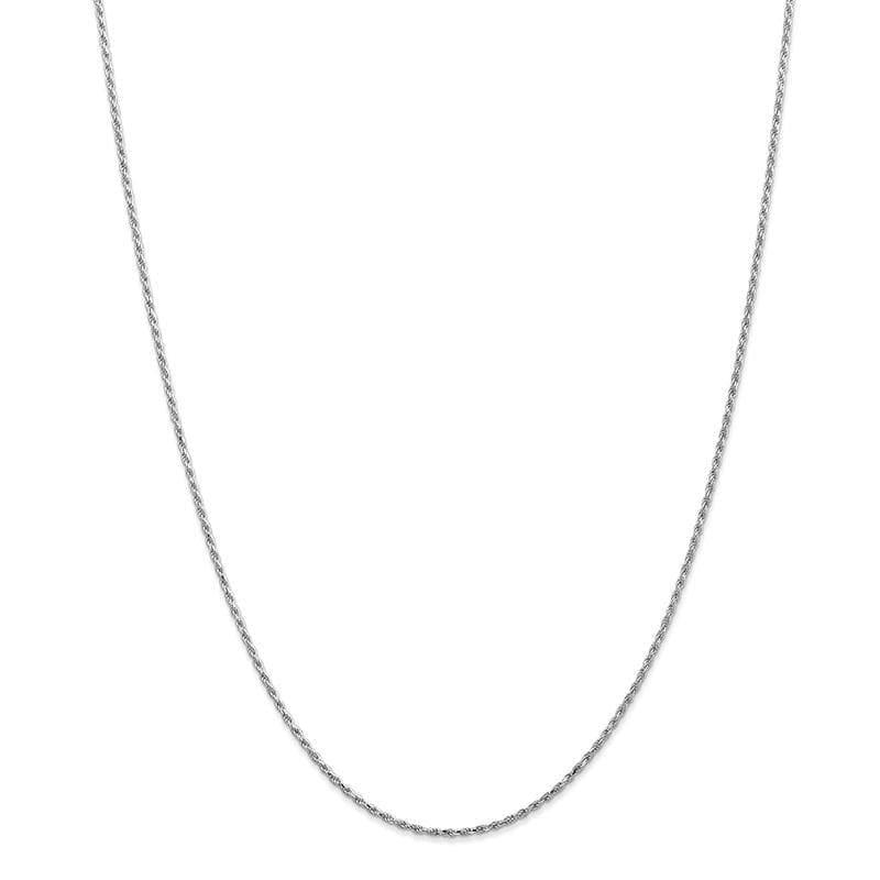 14k White Gold 1.30mm Machine-made Rope Chain - Seattle Gold Grillz