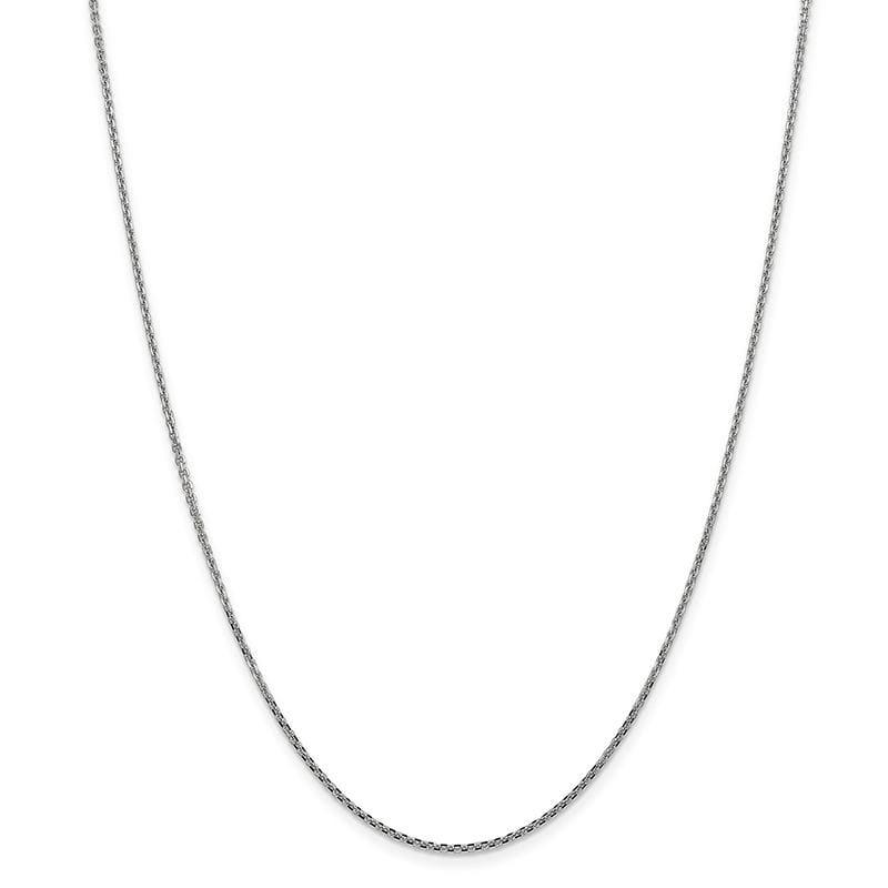 14K white gold 1.3mm diamond-cut cable bracelet, 9 inch