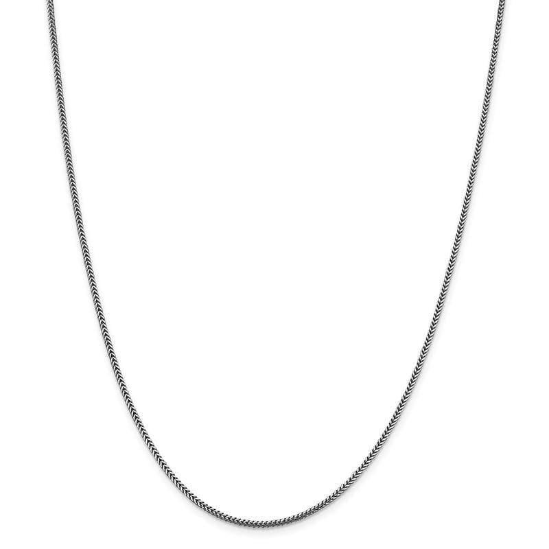 14k White Gold 1.4mm Franco Chain - Seattle Gold Grillz