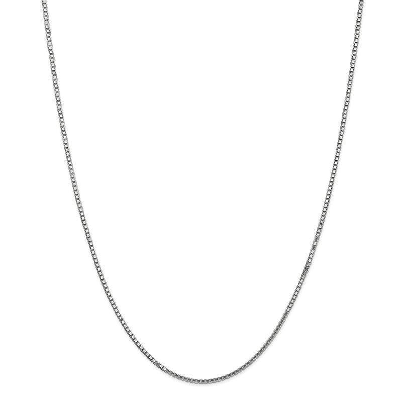 14k White Gold 1.50mm Box Chain - Seattle Gold Grillz