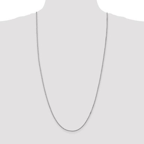 14k White Gold 1.50mm Box Chain - Seattle Gold Grillz