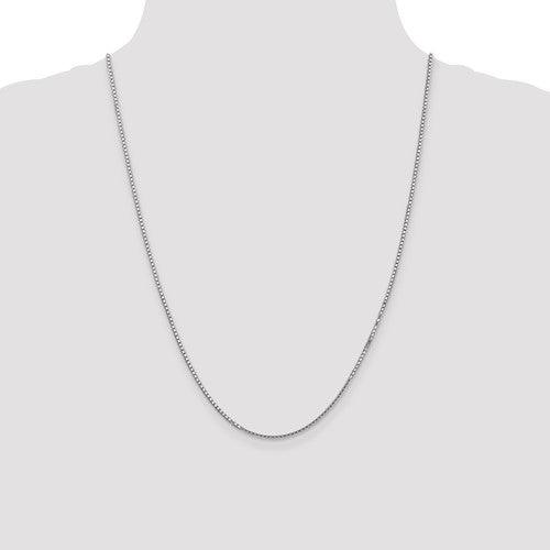14k White Gold 1.50mm Box Chain - Seattle Gold Grillz