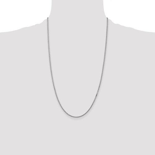 14k White Gold 1.50mm Box Chain - Seattle Gold Grillz