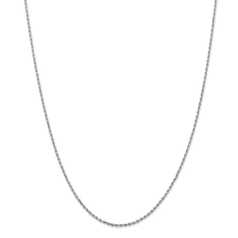 14k White Gold 1.5mm Diamond Cut Rope Chain - Seattle Gold Grillz