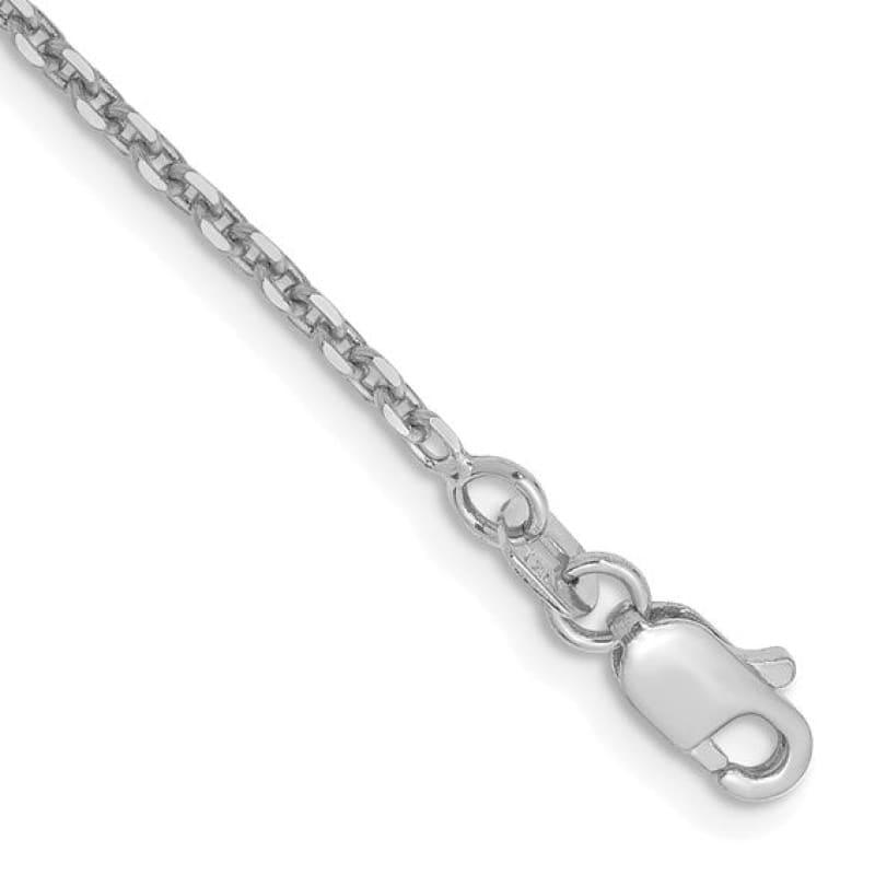 14k White Gold 1.65mm Cable Anklet - Seattle Gold Grillz