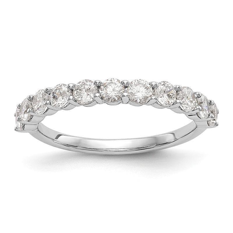 14K White Gold 11-Stone Diamond Band - Seattle Gold Grillz