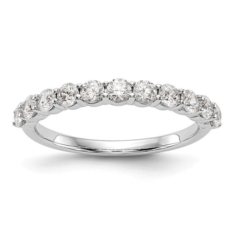 14K White Gold 11-Stone Diamond Band - Seattle Gold Grillz