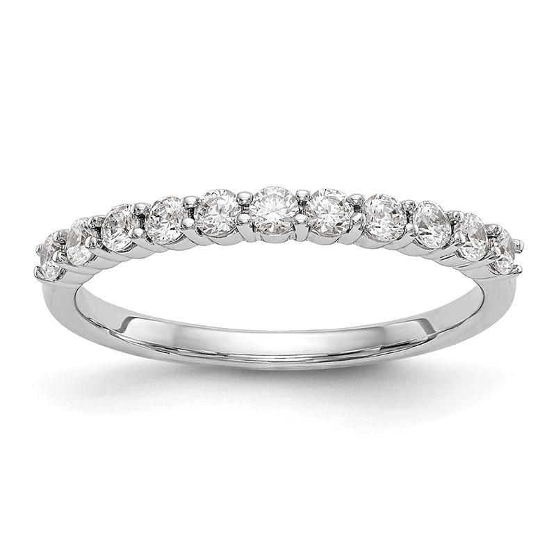14K White Gold 11-Stone Diamond Band - Seattle Gold Grillz