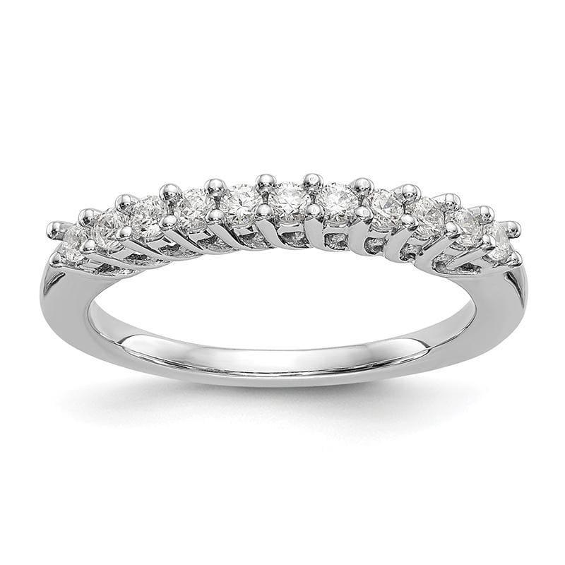 14K White Gold 11-Stone Diamond Band Mounting - Seattle Gold Grillz