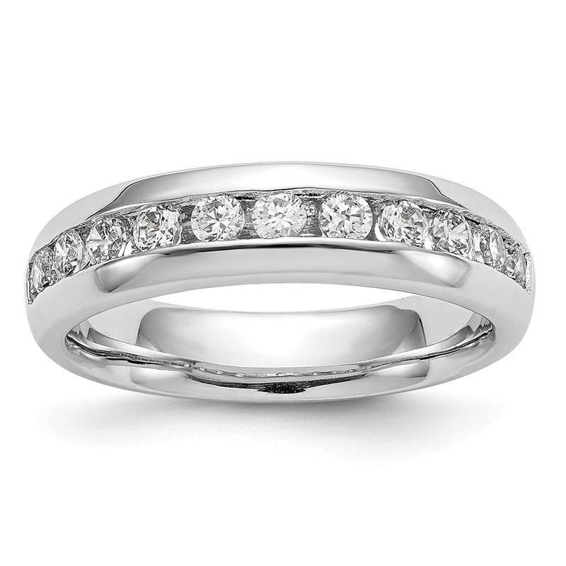 14K White Gold 11-Stone Diamond Channel Band - Seattle Gold Grillz