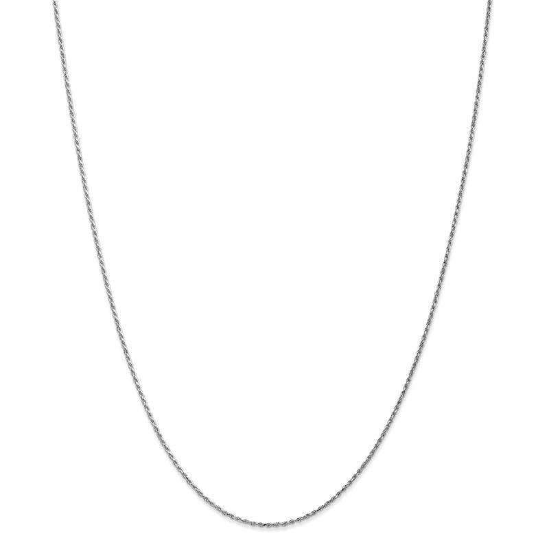 14k White Gold 14 Inch 1.15mm Machine-made Rope Chain - Seattle Gold Grillz